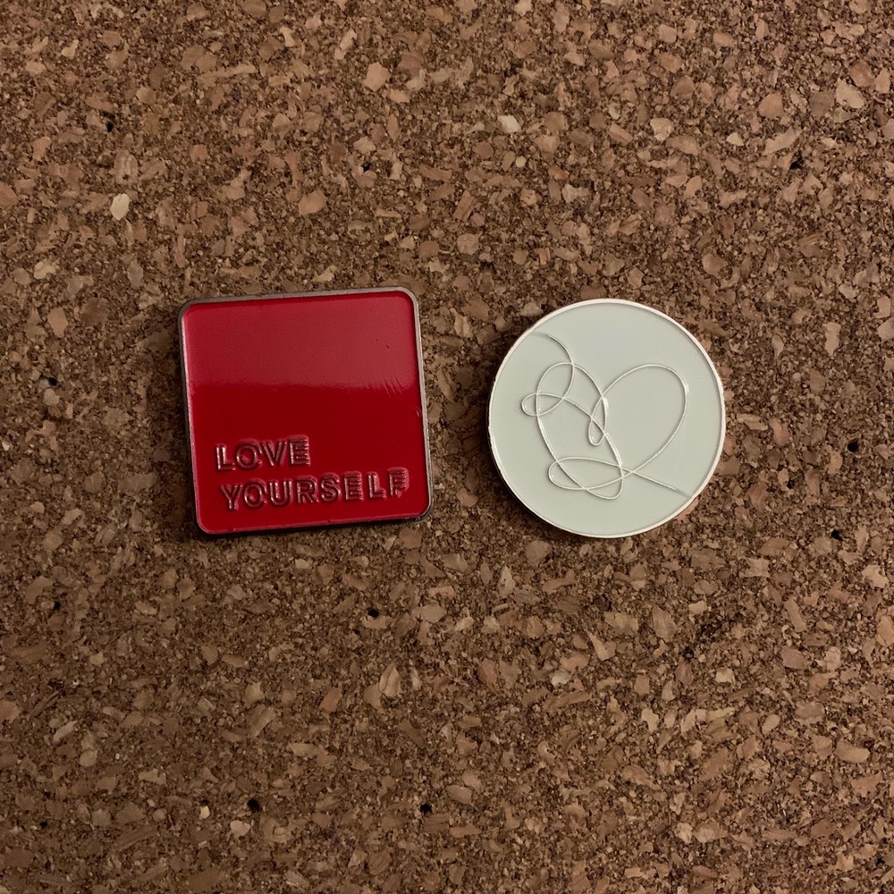 SOLD bts love yourself enamel pins